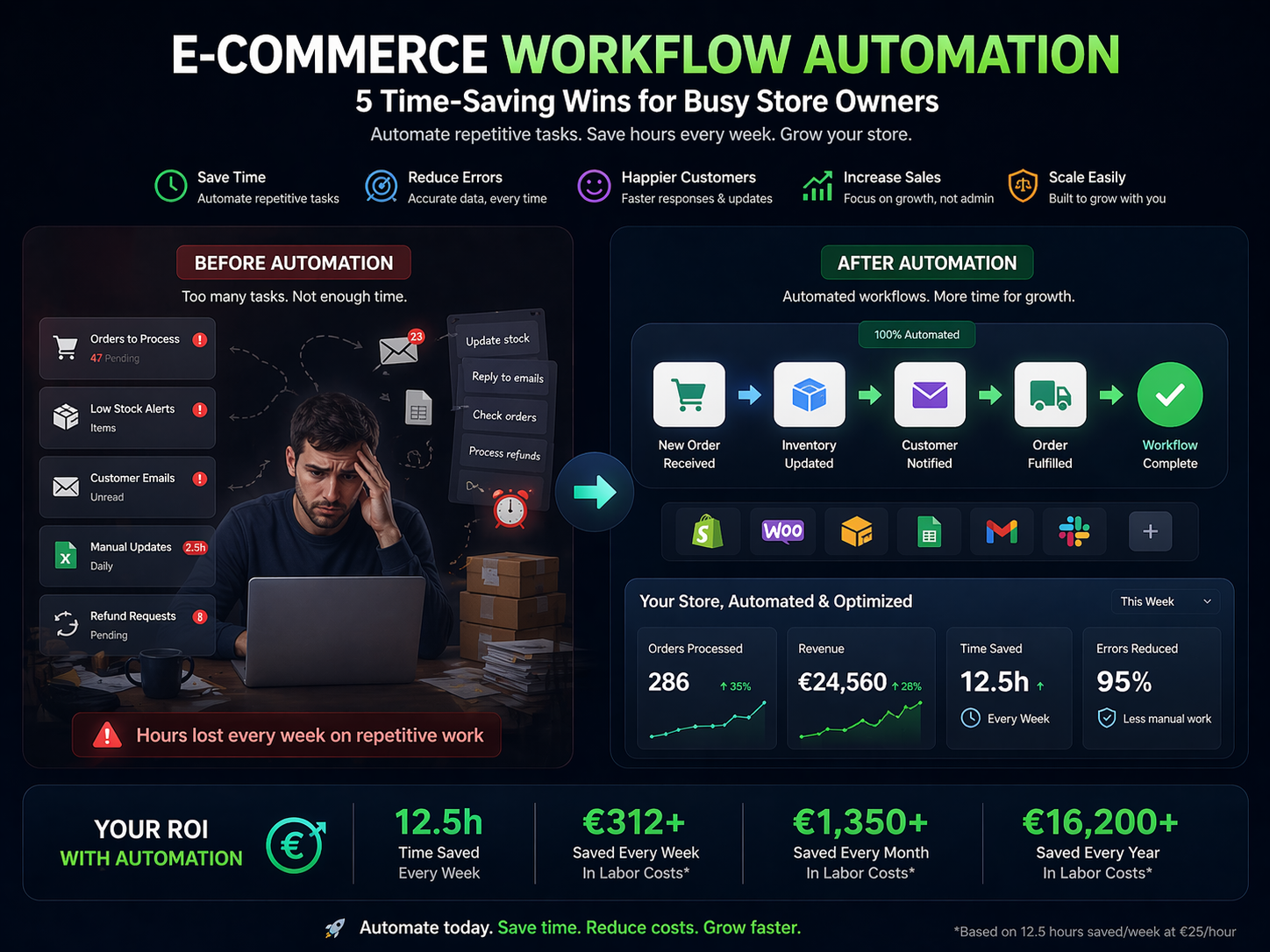 E-Commerce Workflow Automation: 5 Time-Saving Wins for Busy Store Owners